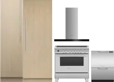 5 Piece Package Includes Refrigerator, Freezer, Range, Hood And Dishwasher